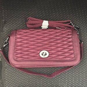 Lug Allegro crossbody-shoulder-clutch bag in wine red NWOT